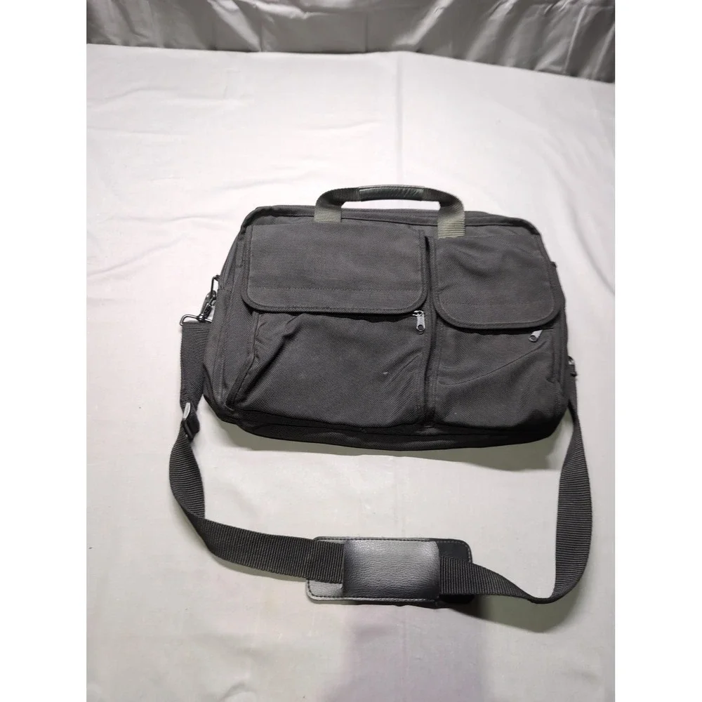 Laptop Bag Briefcase Mens Messenger Work Travel Shoulder Strap Pockets Durable