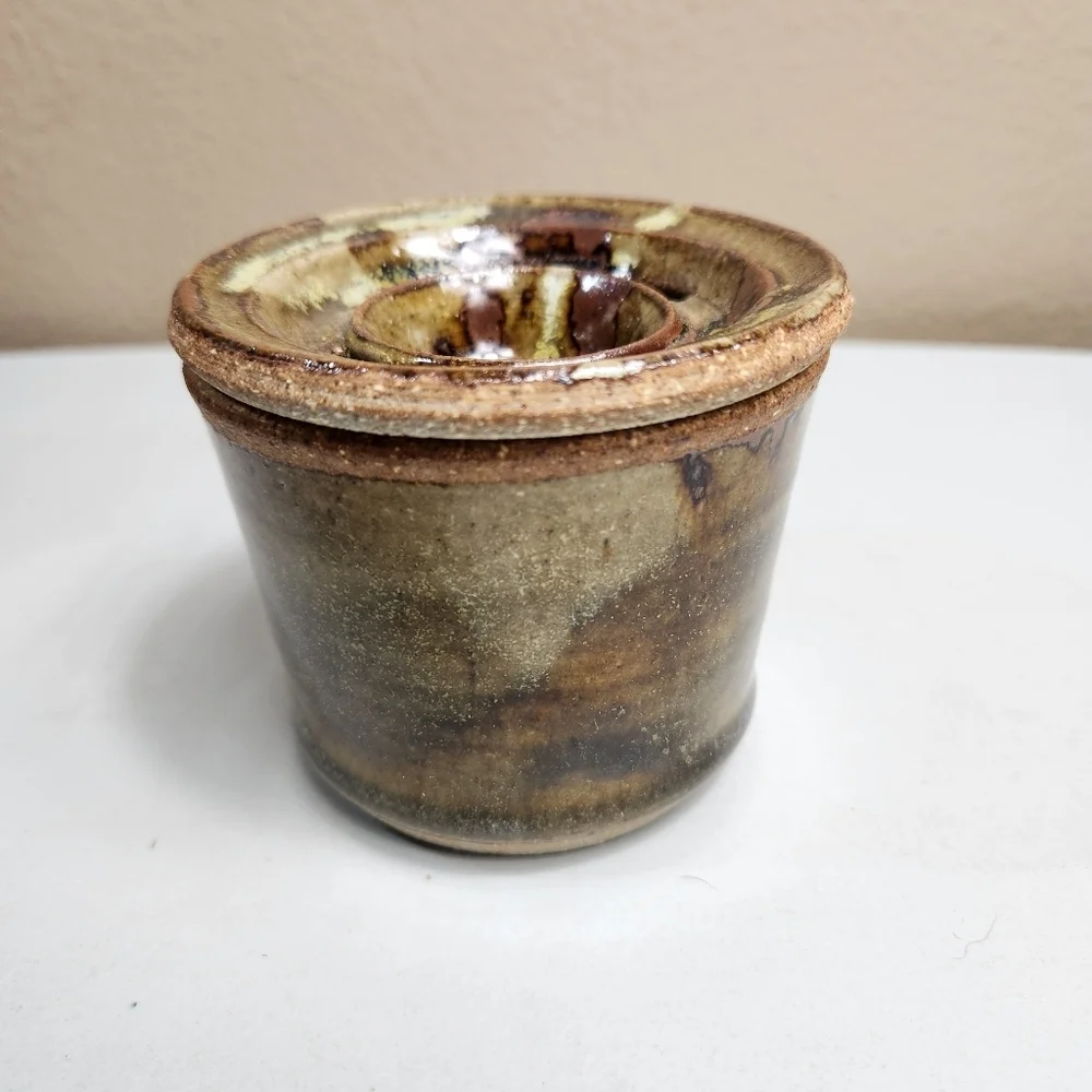 Apex Pottery Stoneware Brutalist Egg Seperator