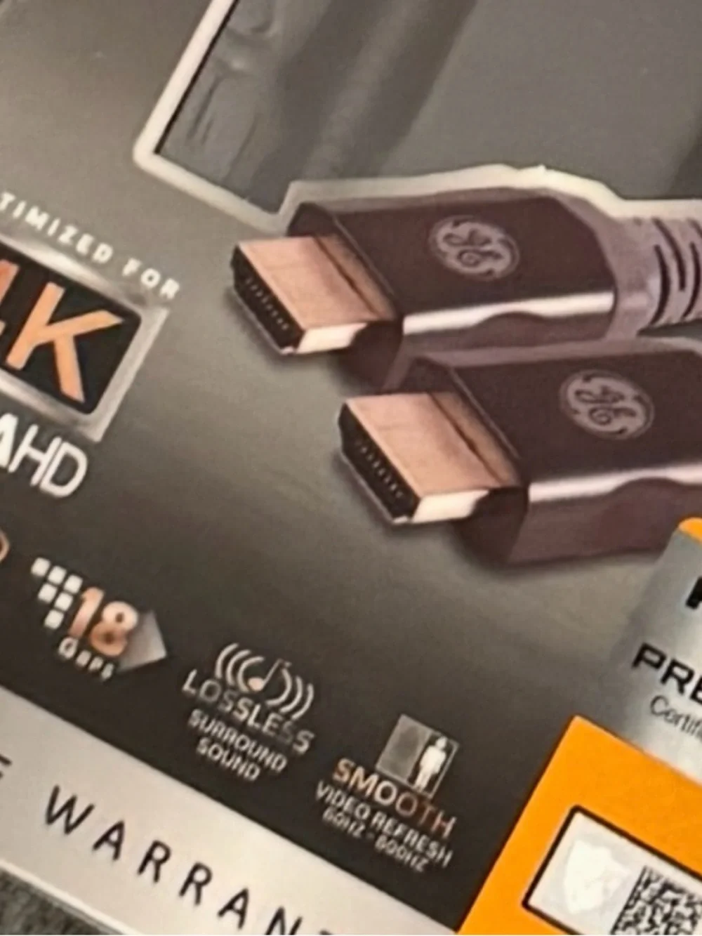 GE UltraPro Premium HDMI Cable 4ft - Black