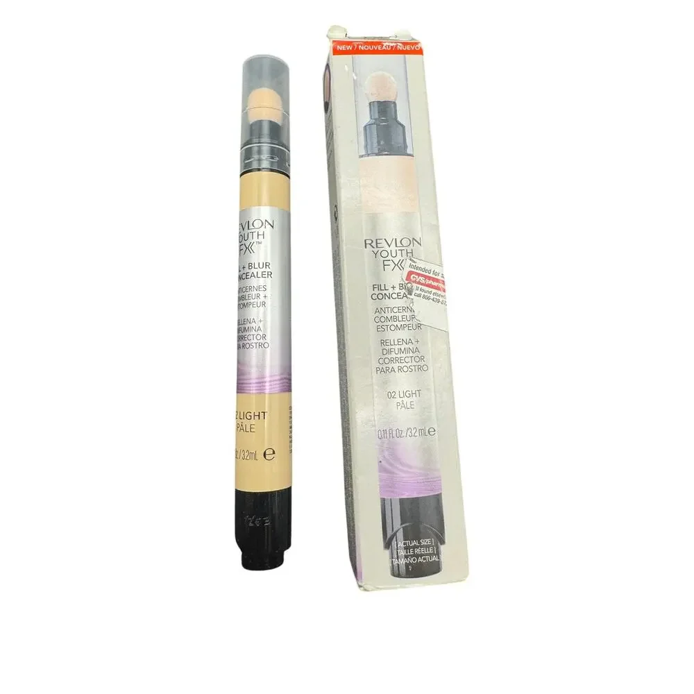 The Revlon Youth FX Fill + Blur Concealer 02 Light Pale Shade 0.11 Fl. Oz / 32mL