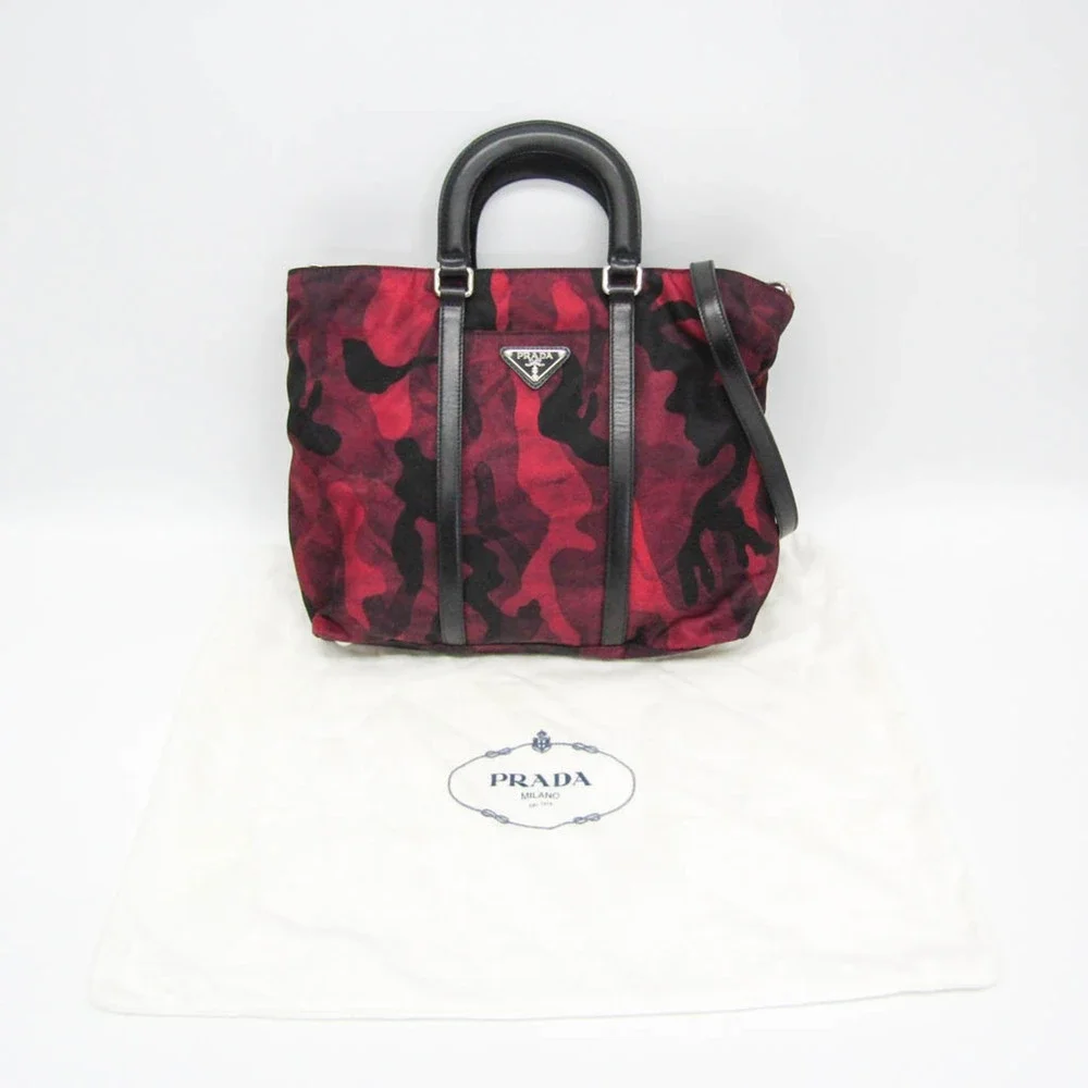 Prada red leather