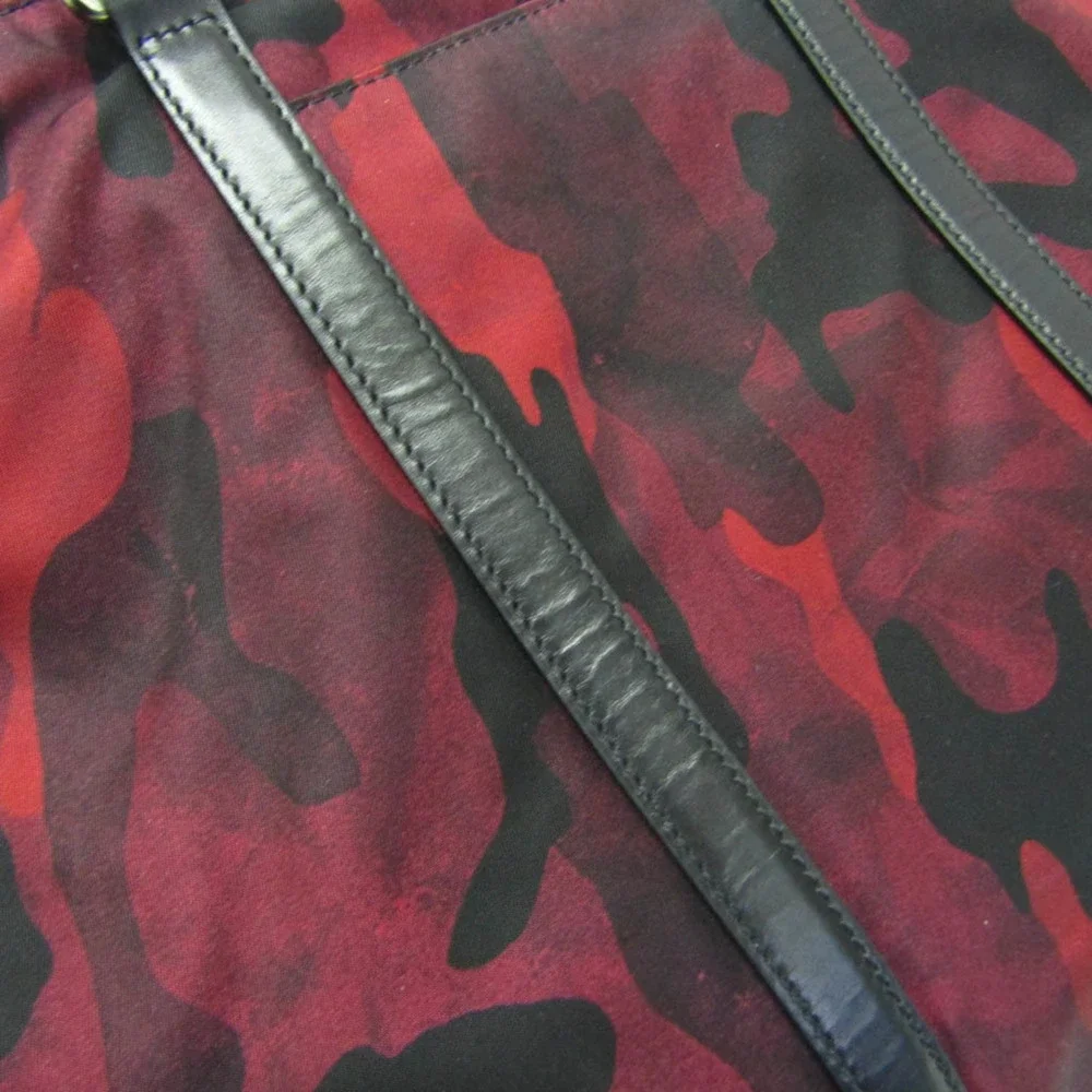 Prada red leather