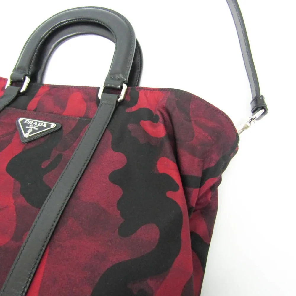 Prada red leather