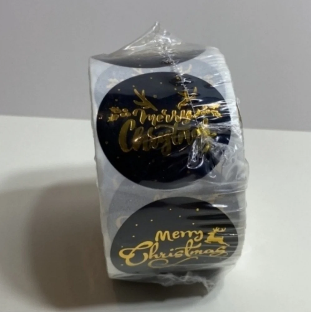 Merry christmas 100 stickers sel‎ adhesive