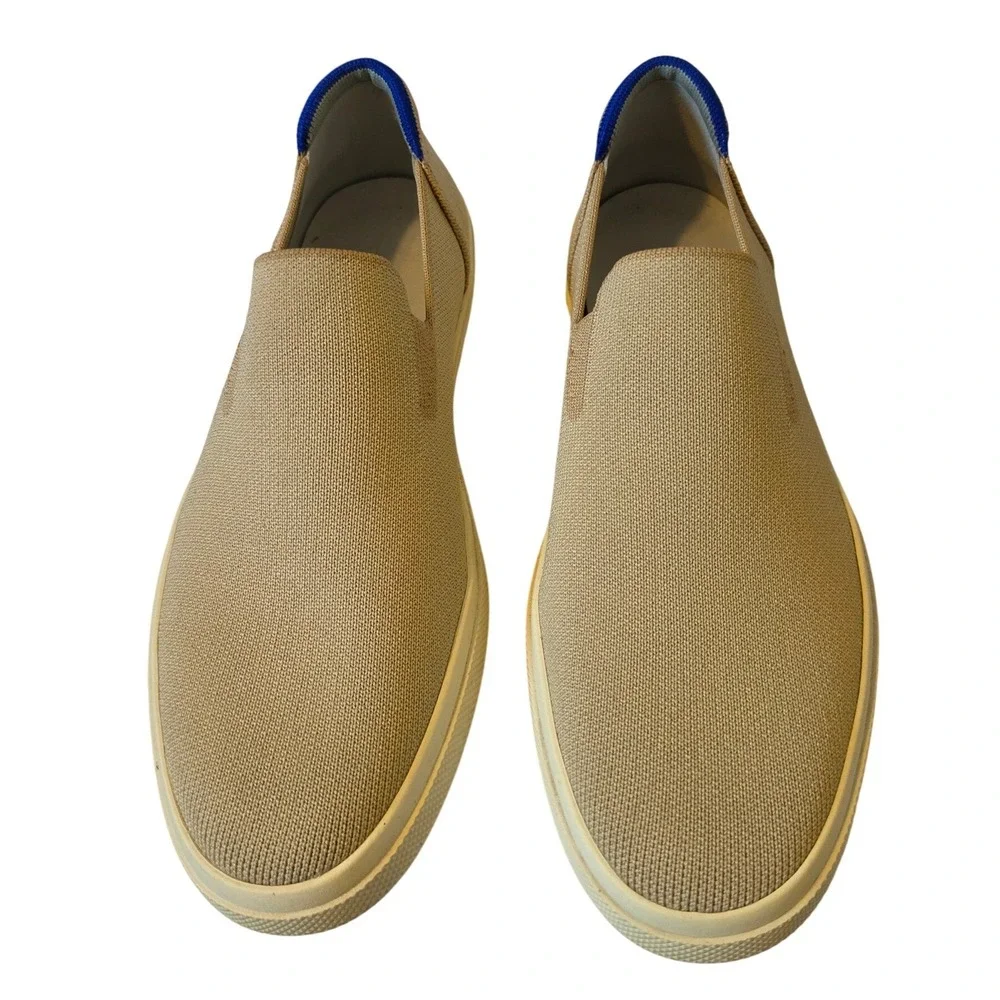 Rothys The Sneaker Sand Tan Slip On Knit Shoes Womens 10.5 Mens 9