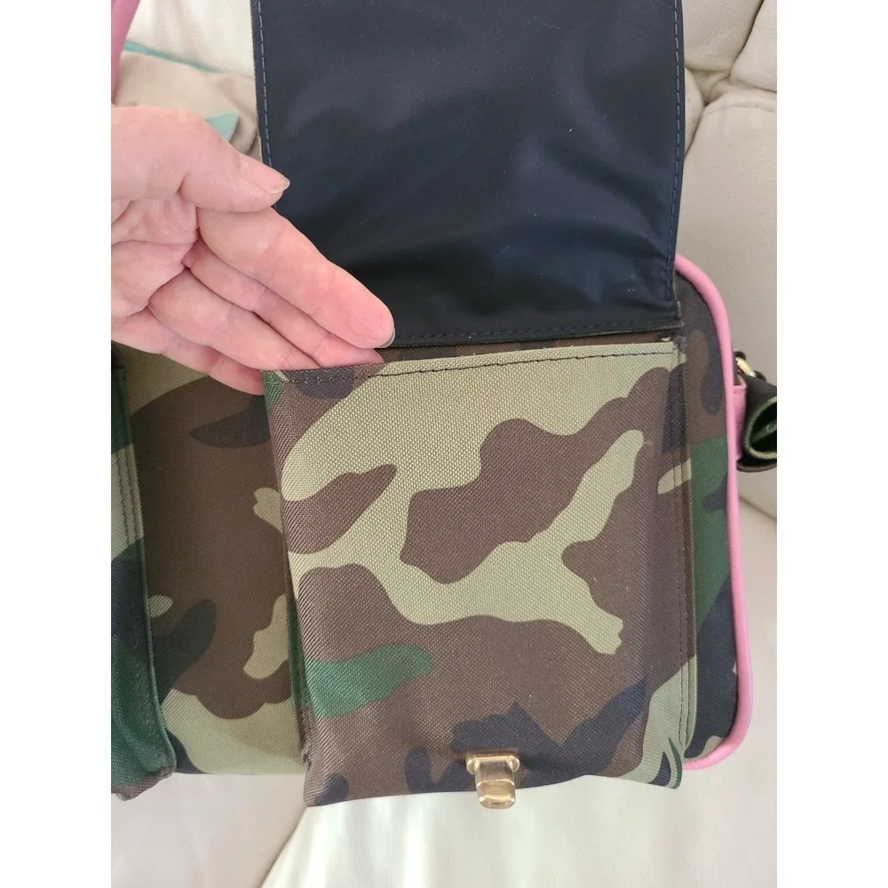 Petote Marlee Camo with Pink Stripe Pet Bag Purse Brand New W Tags