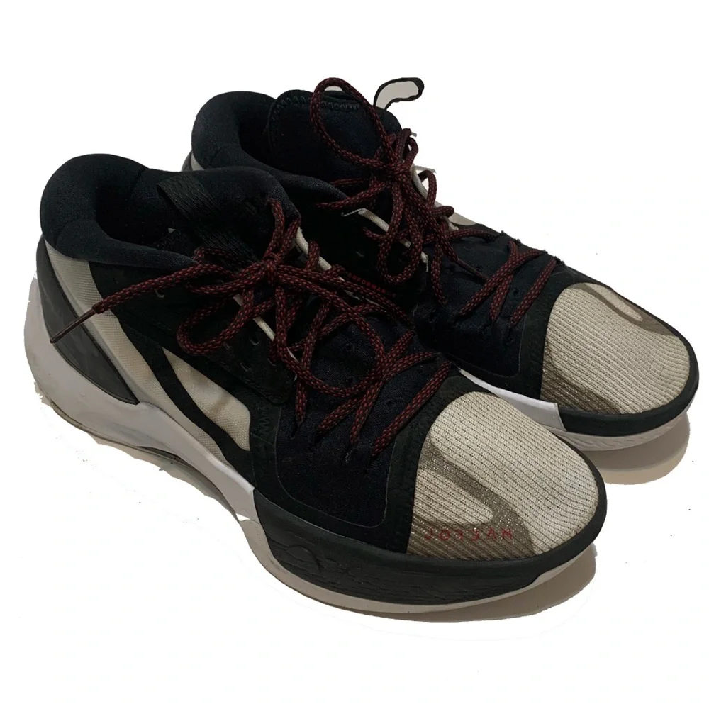 Jordan Black and White Athletic Shoes High-Top