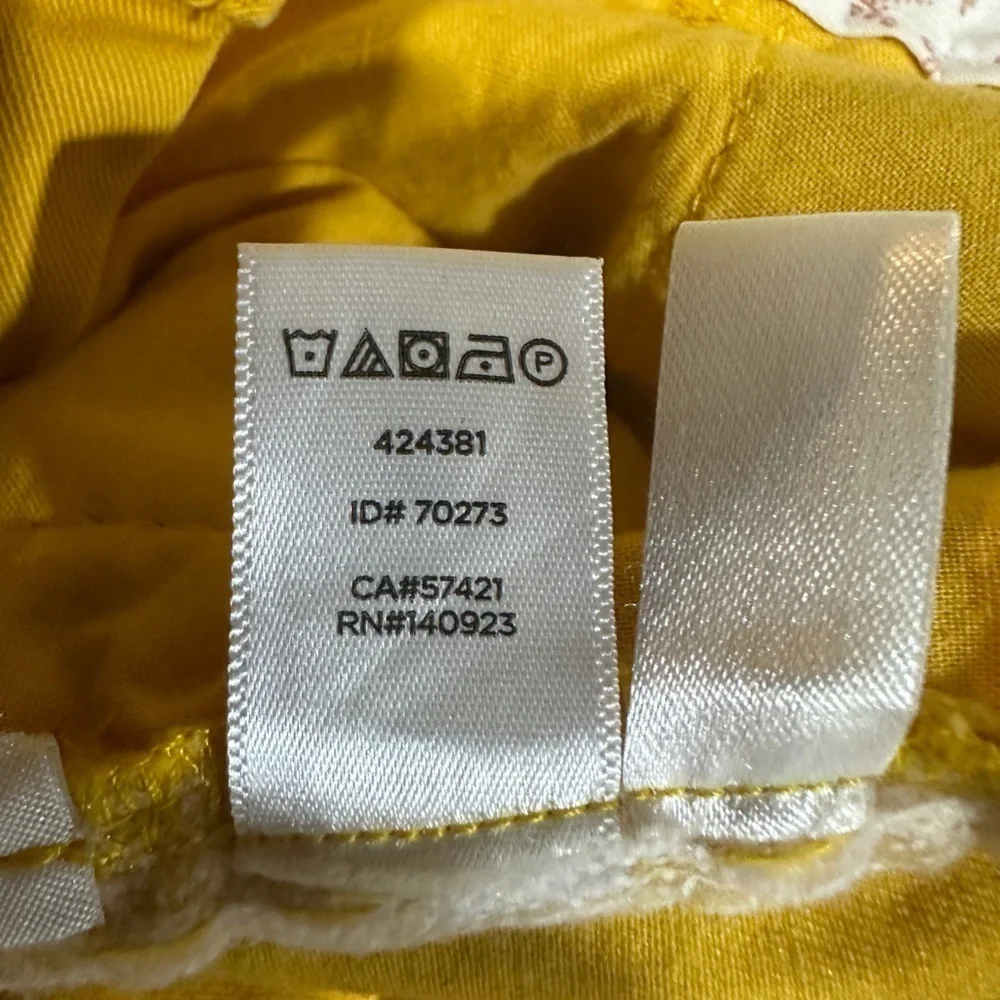 Ann‎ Taylor Loft yellow cotton Stretch chino shorts, sz 2 preppy casual beachy