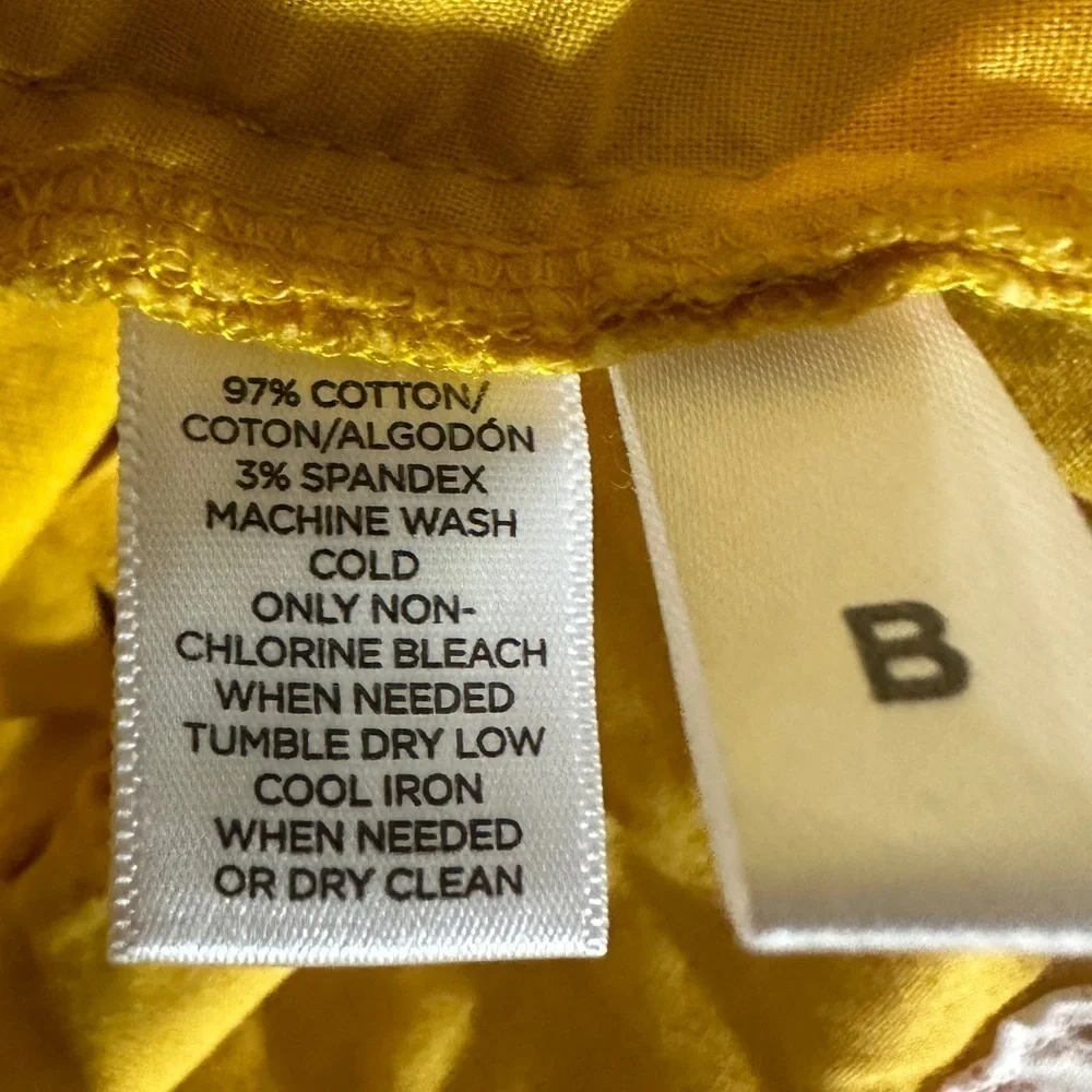 Ann‎ Taylor Loft yellow cotton Stretch chino shorts, sz 2 preppy casual beachy