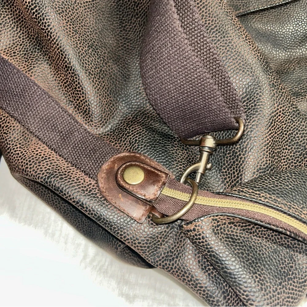 GH Bass Large Bag Tote Leather Look‎ Vintage Handle Shoulder Strap