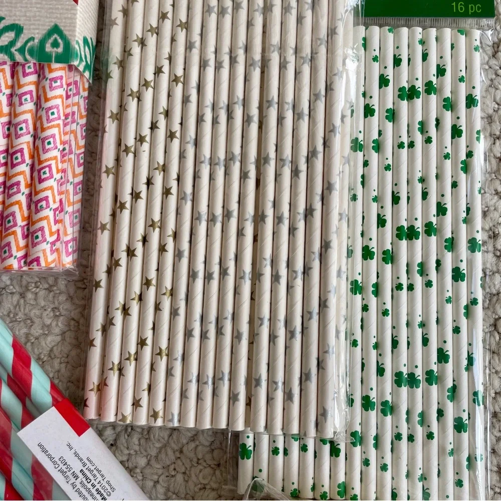 PAPER‎ STRAWS BUNDLE + WOODEN SCOOP!!