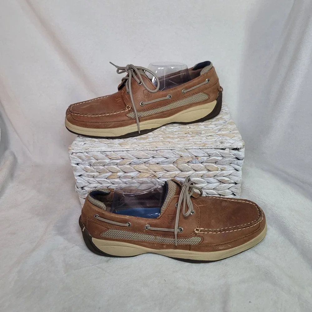 Sperry Top Sider Nautical Preppy Boat Shoes Loafers Leather Coastal Size 12 M