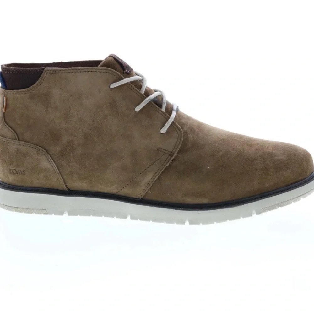 TOMS Navi Mens Brown Nubuck Lace up Chukka Boots