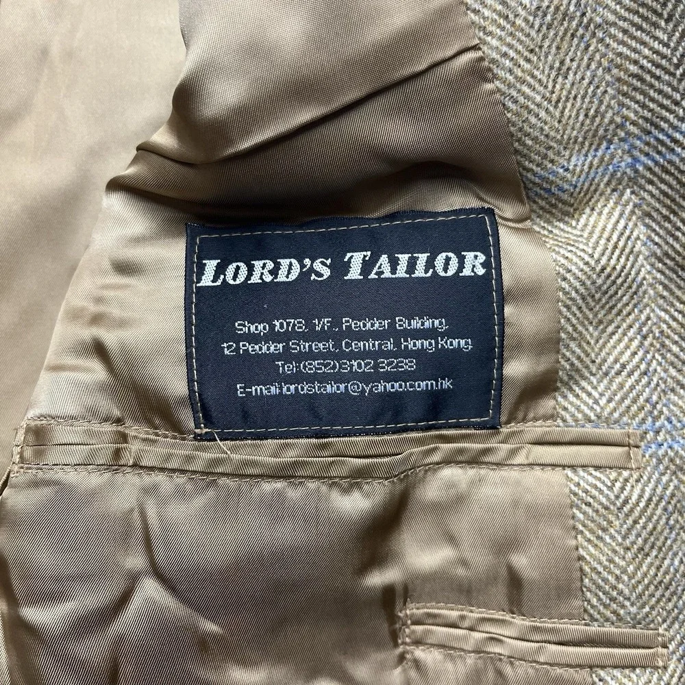 Loro Piana Cashmere Blazer Lord's Tailor Men's 38R Windowpane Plaid