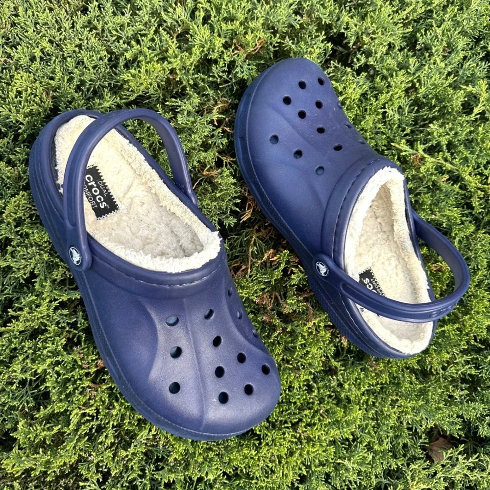 Crocs Adult Ralen Lined Clogs Men's Size 11 Blue Sandals