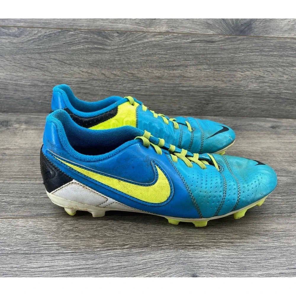 Nike Youth JR CTR360 LIbretto III Soccer Cleats Size 4 Y Blue Volt Yellow 524927