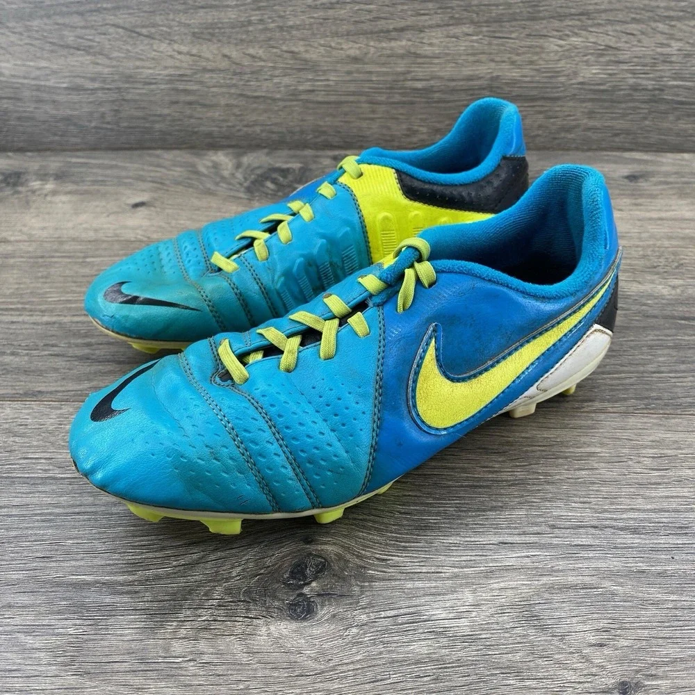 Nike Youth JR CTR360 LIbretto III Soccer Cleats Size 4 Y Blue Volt Yellow 524927