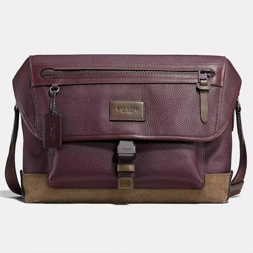 RARE Coach Brown Leather Manhattan Bike Bag