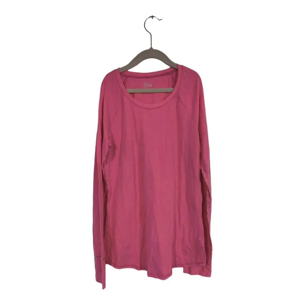 Justice Girls Pink Soft Long Sleeve Shirt Knit Size 16