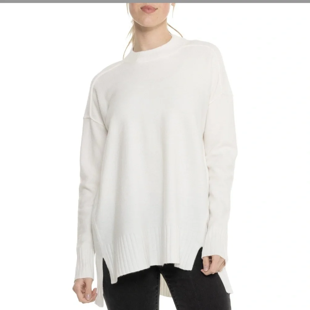 Free People oversized Cream Crew Neck Sweater