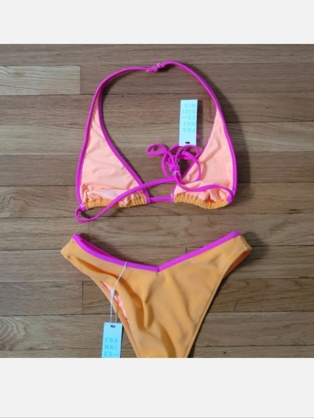 NWT FRANKIES BIKINIS TERRY SET IN SUNDOWN HARLOW ENZO