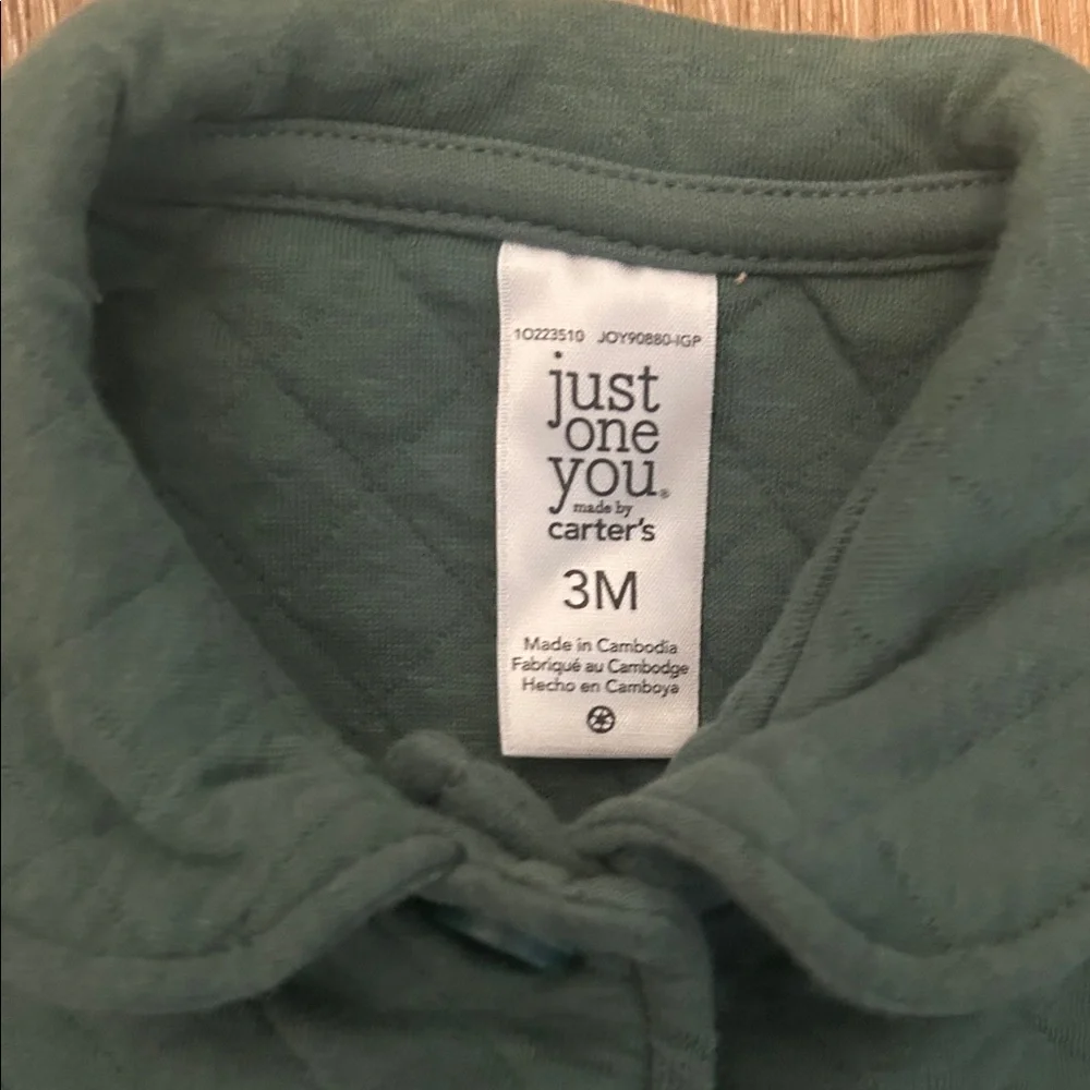 Carter's Baby Quilted Green Vest
