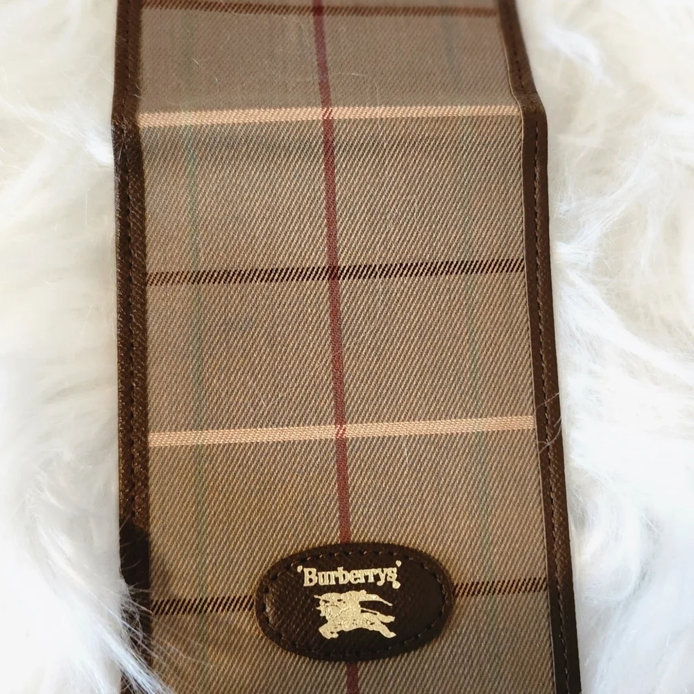 Burberry Brown Plaid Card Holder