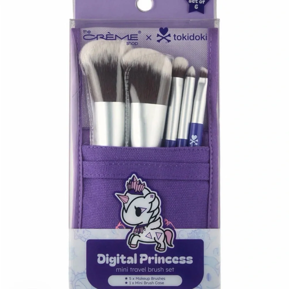 The Crème Shop Digital Princess Mini Travel Brush Set - Purple