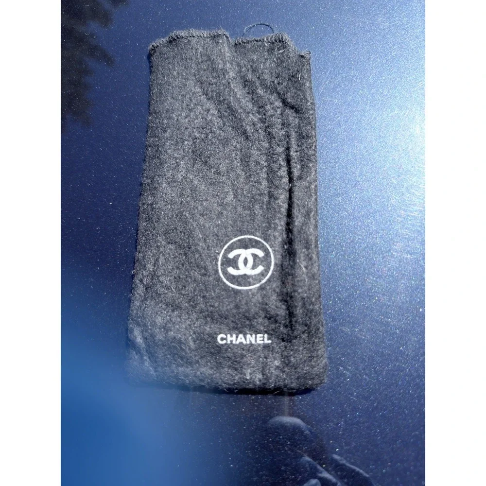 Chanel Black Dust Bag Pouch Small Authentic Logo Storage Case