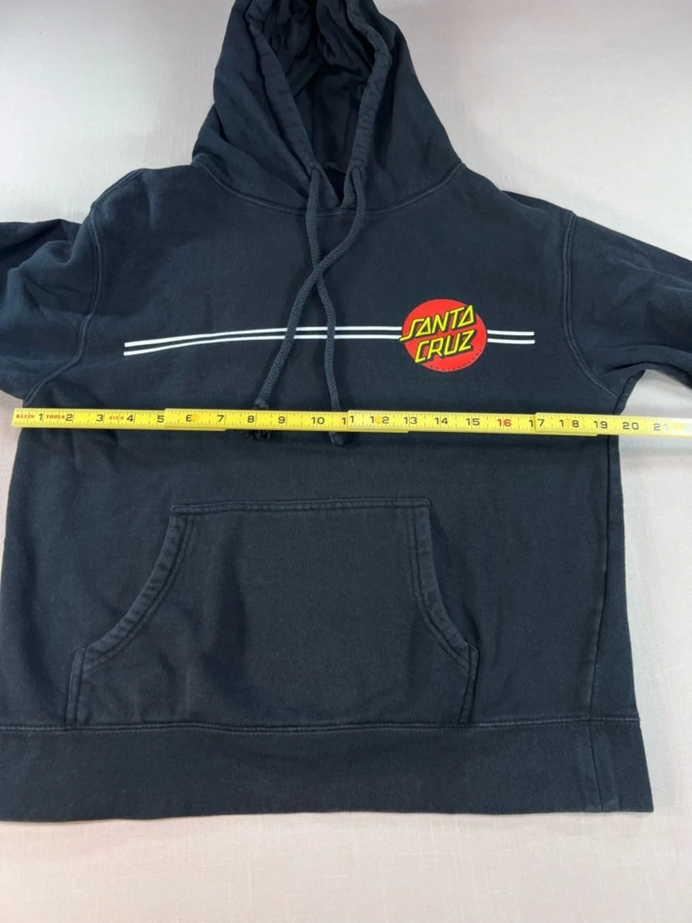 Santa Cruz Skateboards Classic Dot Hoodie Sweatshirt Black Kids L Pullover