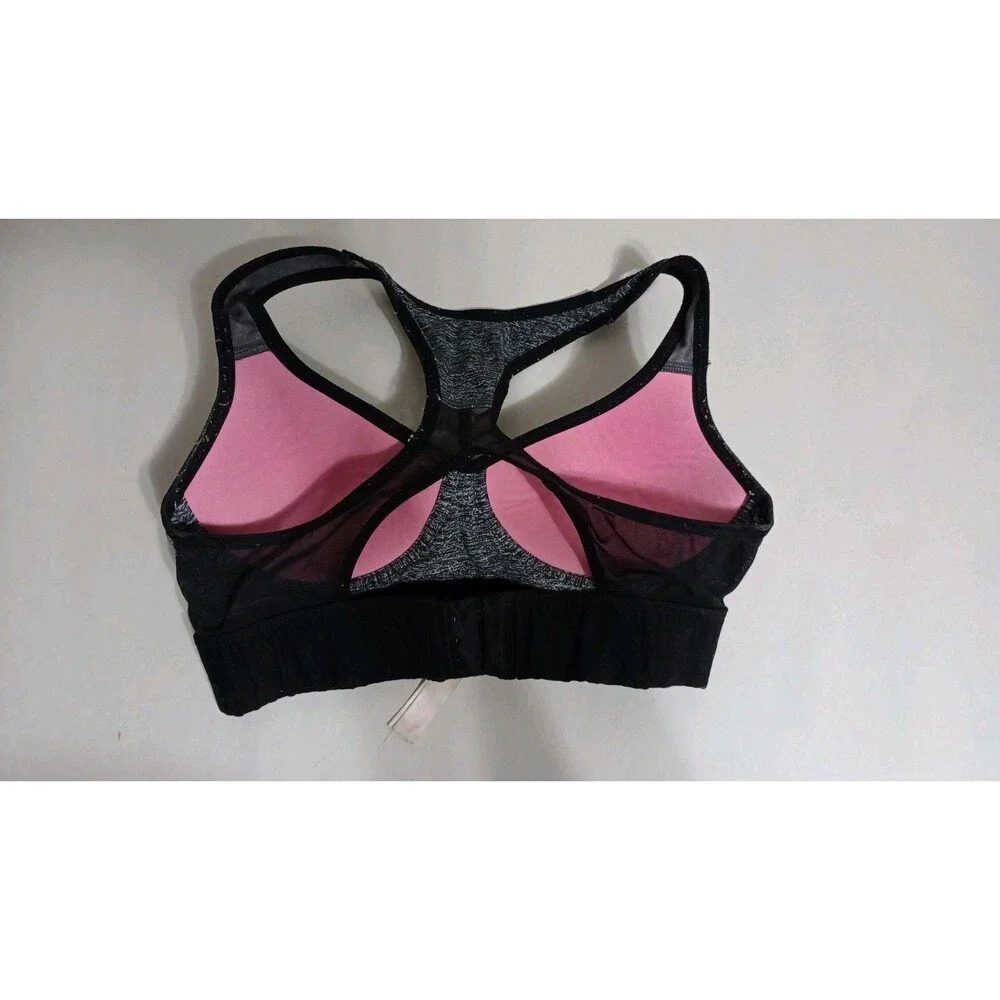Pink XS Ultimate Push Up Bra Pull Over Hook Eye Workout Grey & Black Preppy