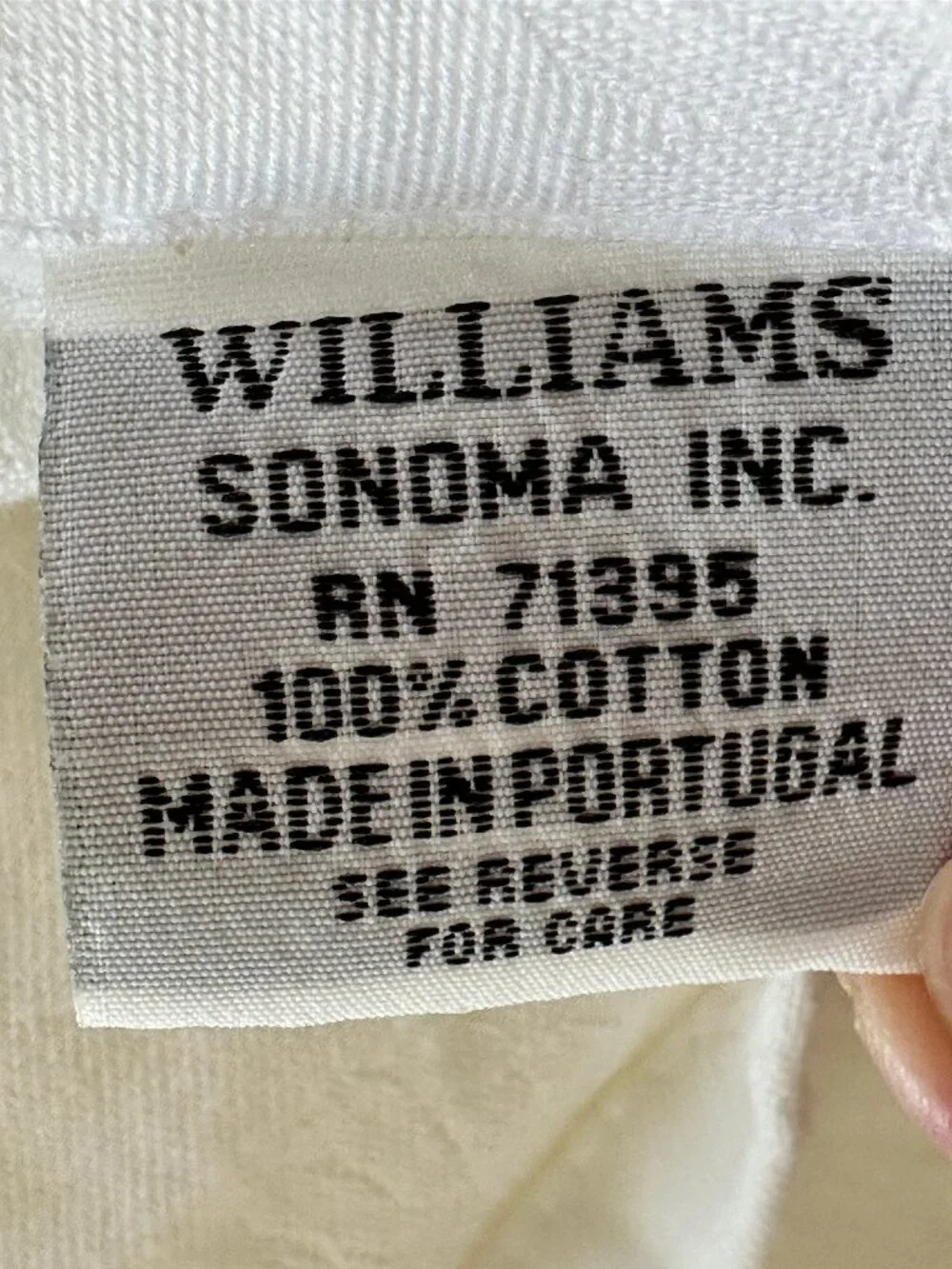 Williams Sonoma heavyweight textured portugal