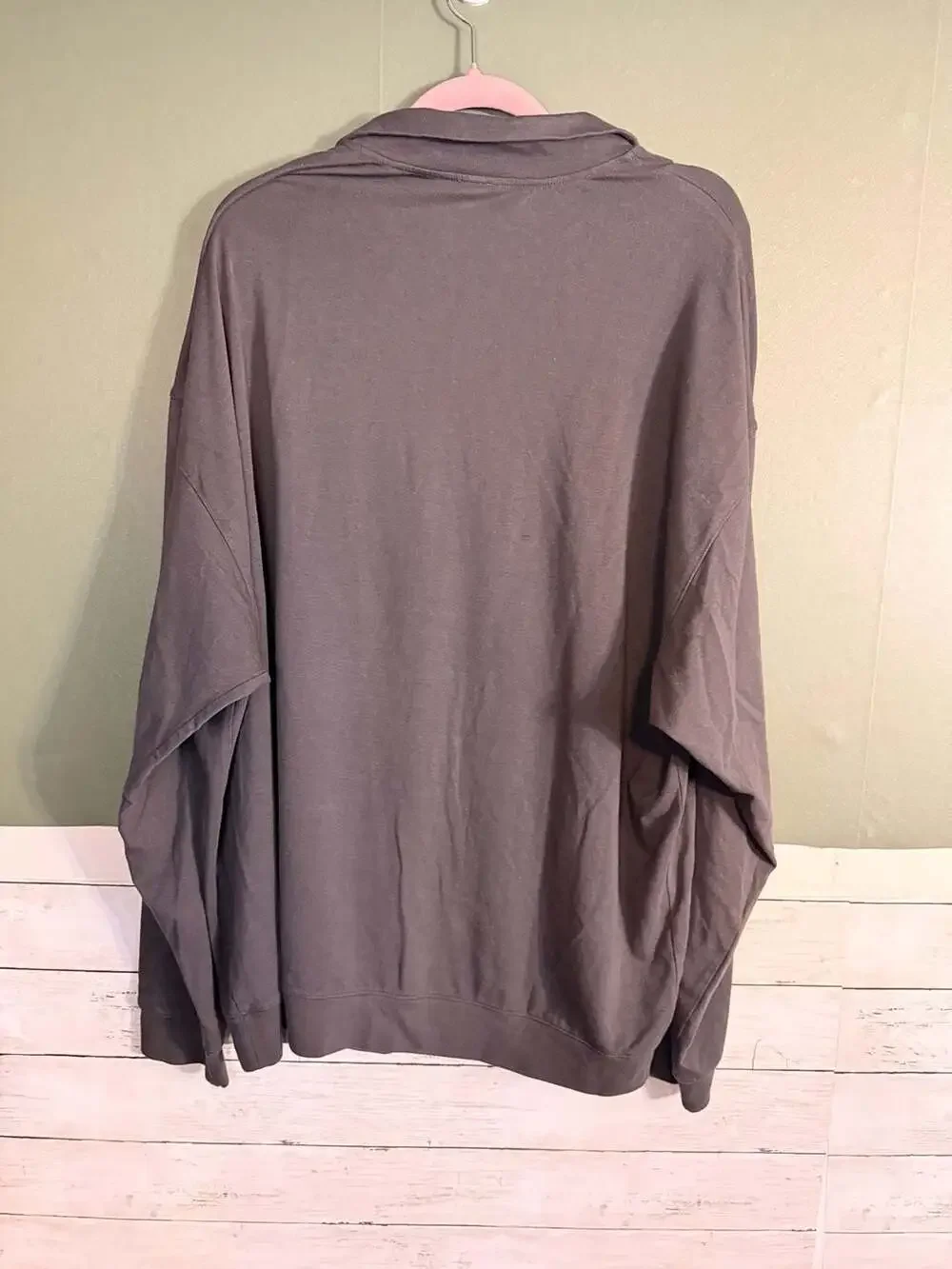 SKIMS Quarter Zip XL Fleece Pullover Sweatshirt Charcoal Grey Activewear
