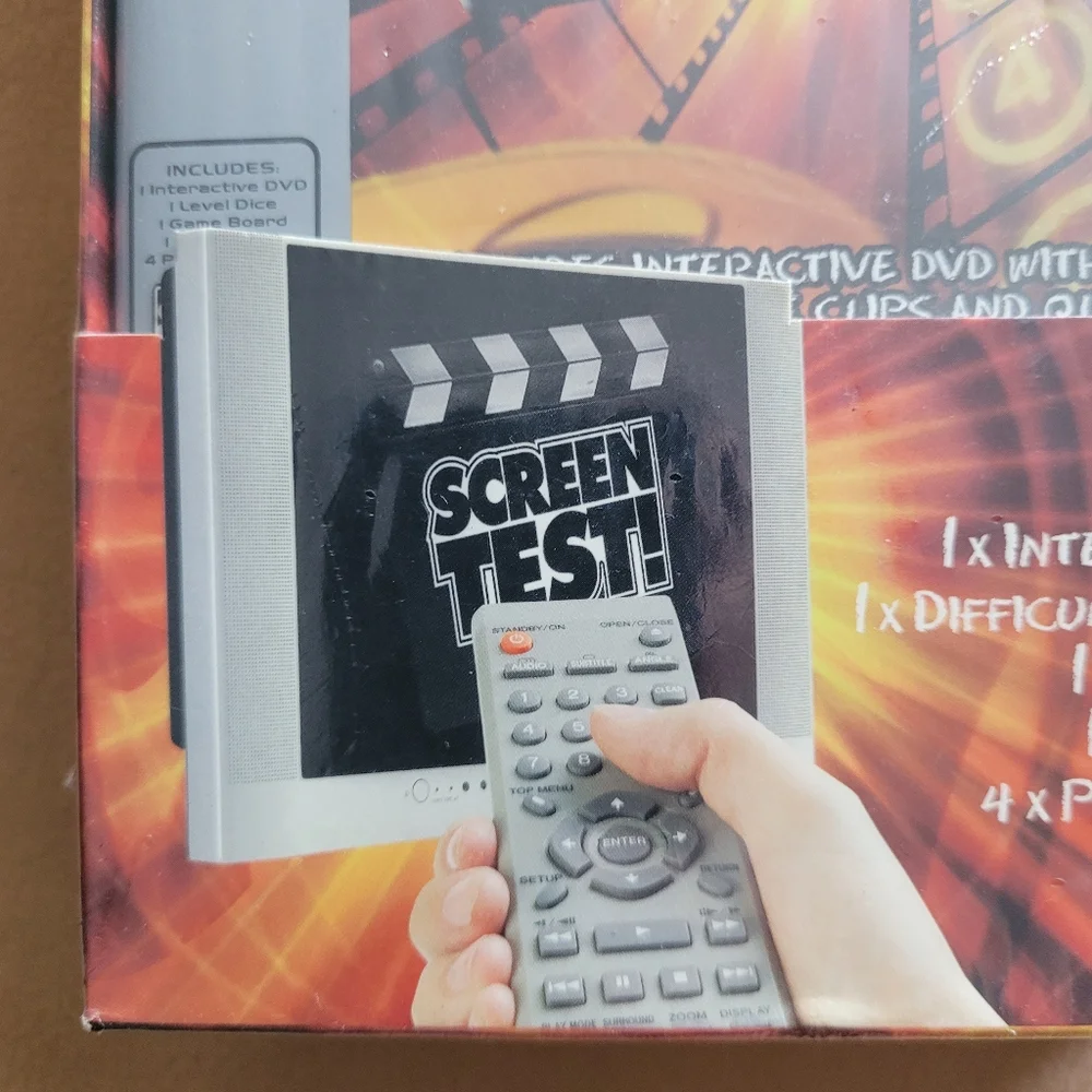 Vintage MGM Screen Test!  DVD TV Movie Trivia Board Game 2004 New Sealed Box Y2K