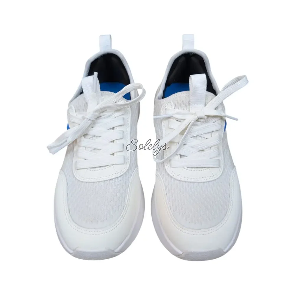 Vessi Pacific Womens 7 White Waterproof DymaTex Knit Lace Up Lightweight Sneaker