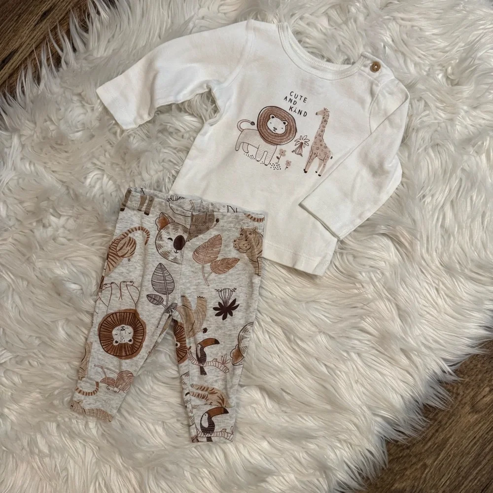 Carter’s Baby Boys 3M Safari Animal 2pc Outfit Set