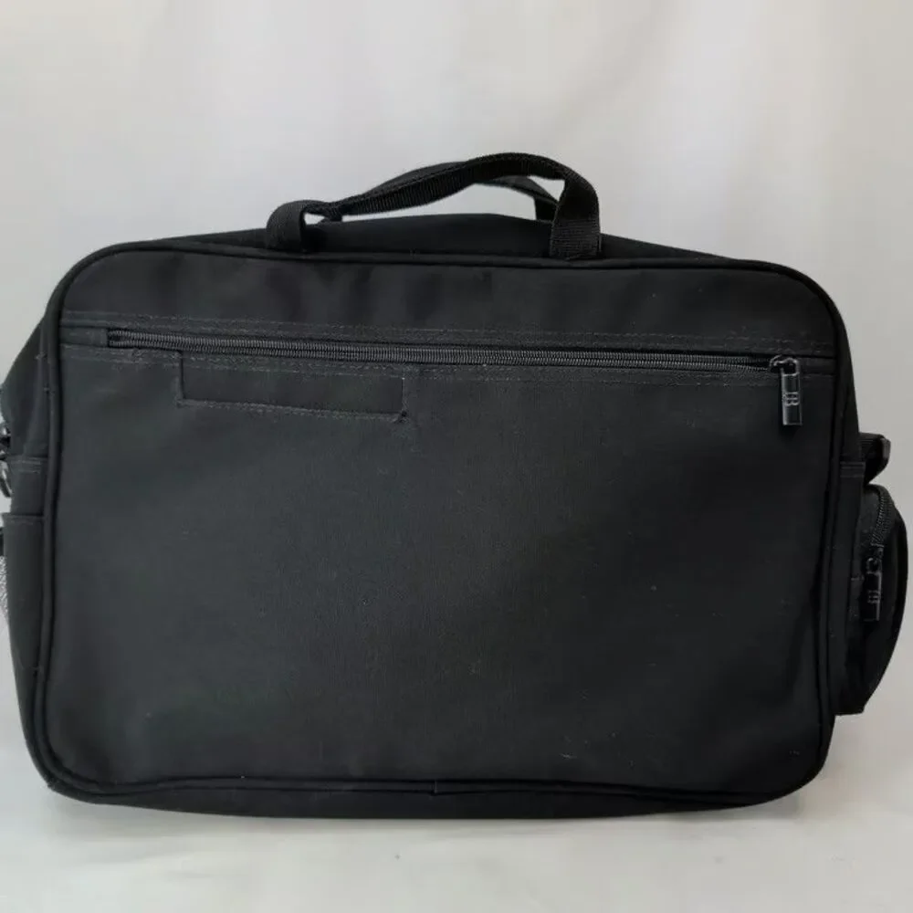 Google Laptop Bag Messenger Briefcase Black Embroidered Logo Promo New Polyester