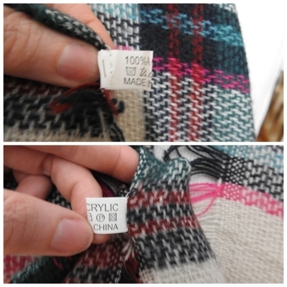 Tartan Plaid Blanket Scarf‎
