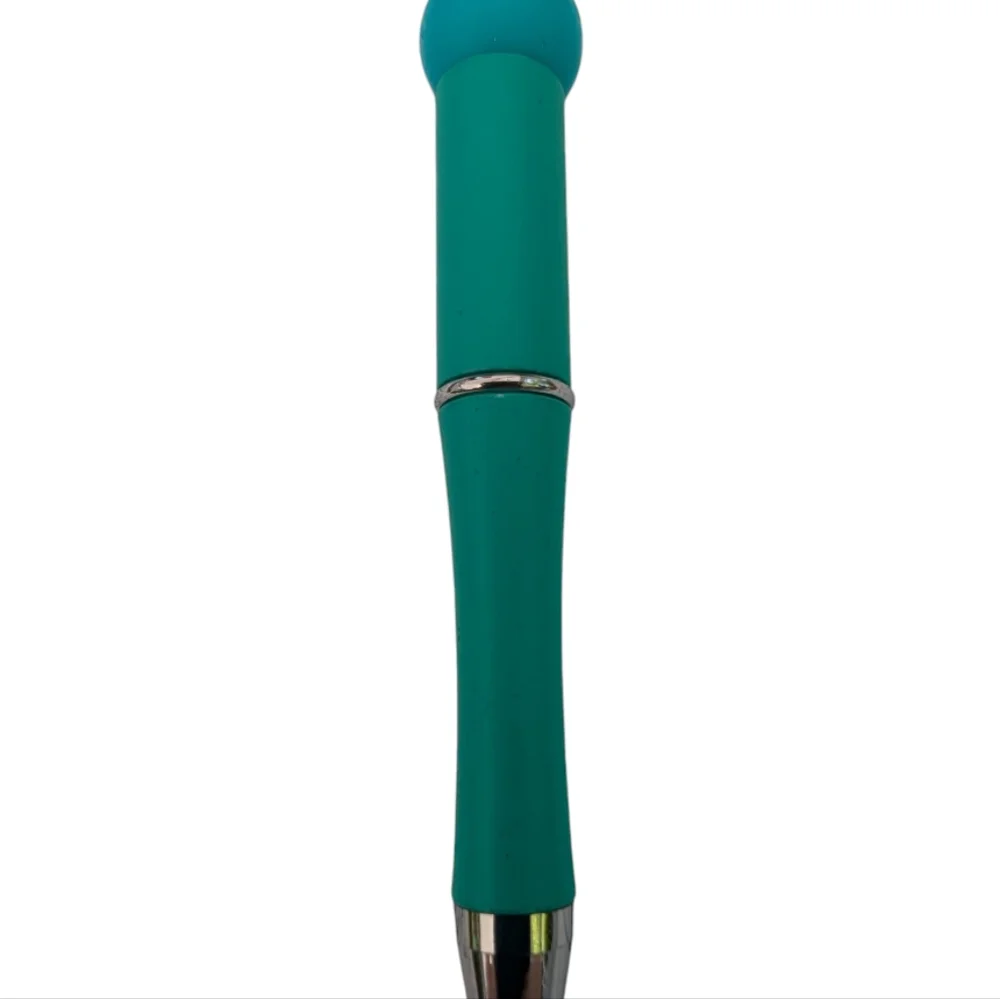 Hand Crafted Teal Twist Pen with Inspirational Kind Quote bead charm NEW  H-026