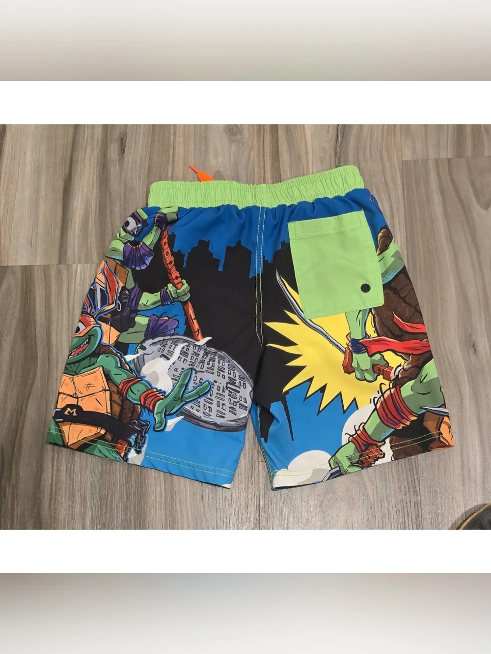 Teenage Mutant Ninja Turtles Boys Swim Trunks Size 8 Nickelodeon Graphic Shorts