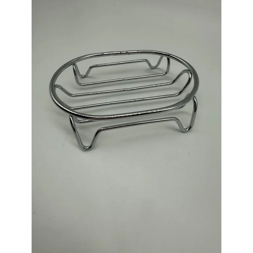 Soap dish silver-tone