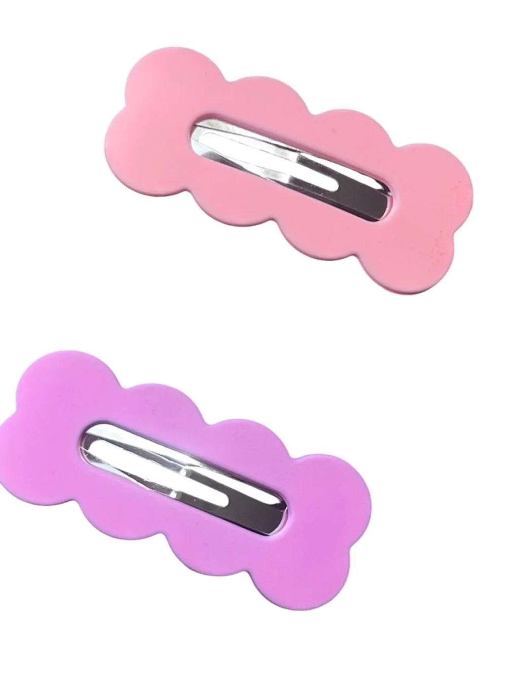 Kids  Cloud-Shaped Hair Clips in Pink and Lavender