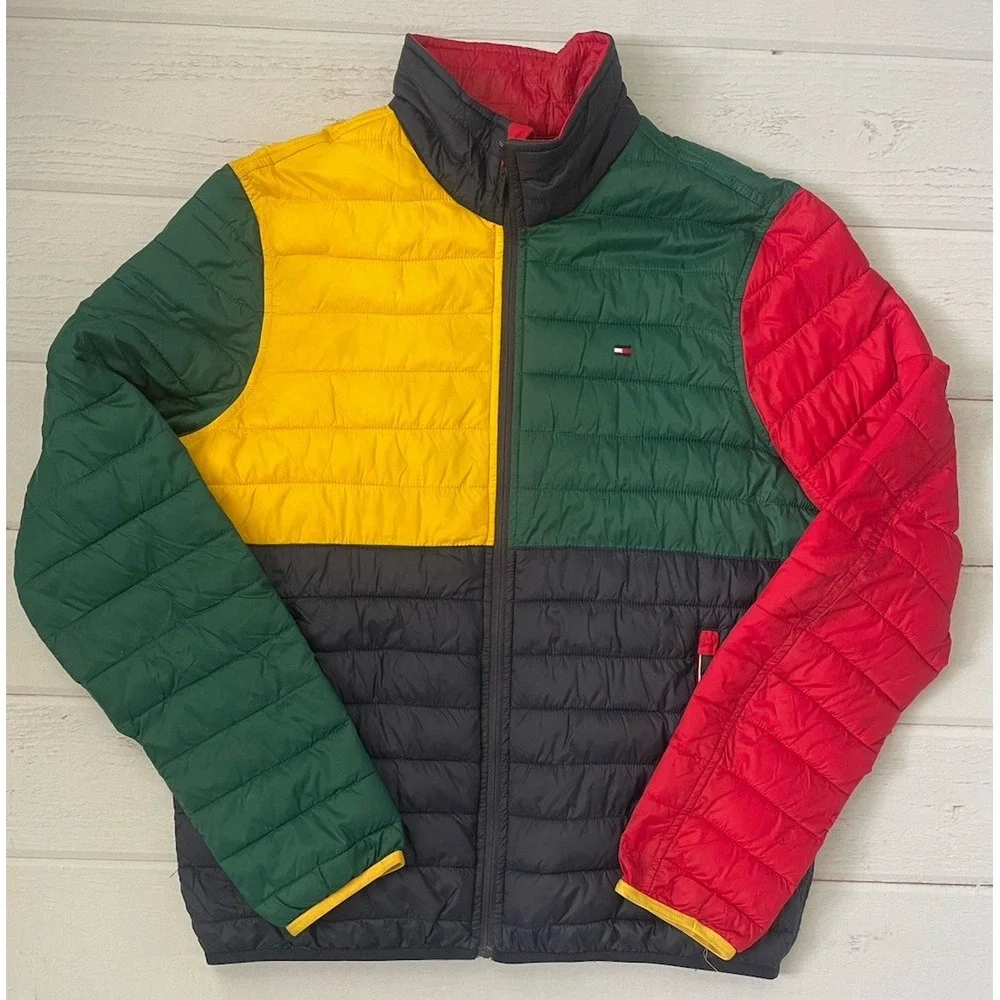 Tommy Hilfiger‎ Men's Platinum Insulator Quilted Jacket Harlequin Size Small