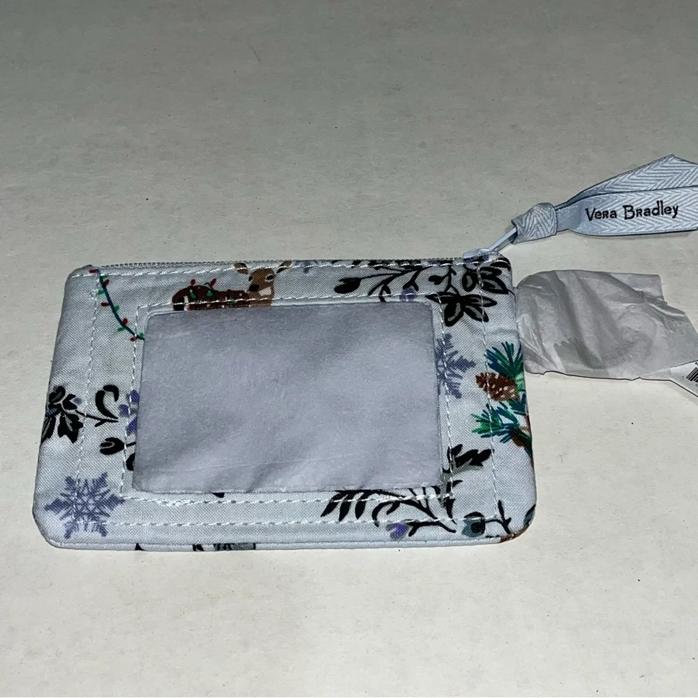 Vera Bradley Zip ID Case Merry‎ Mischief Snow Day New with tag