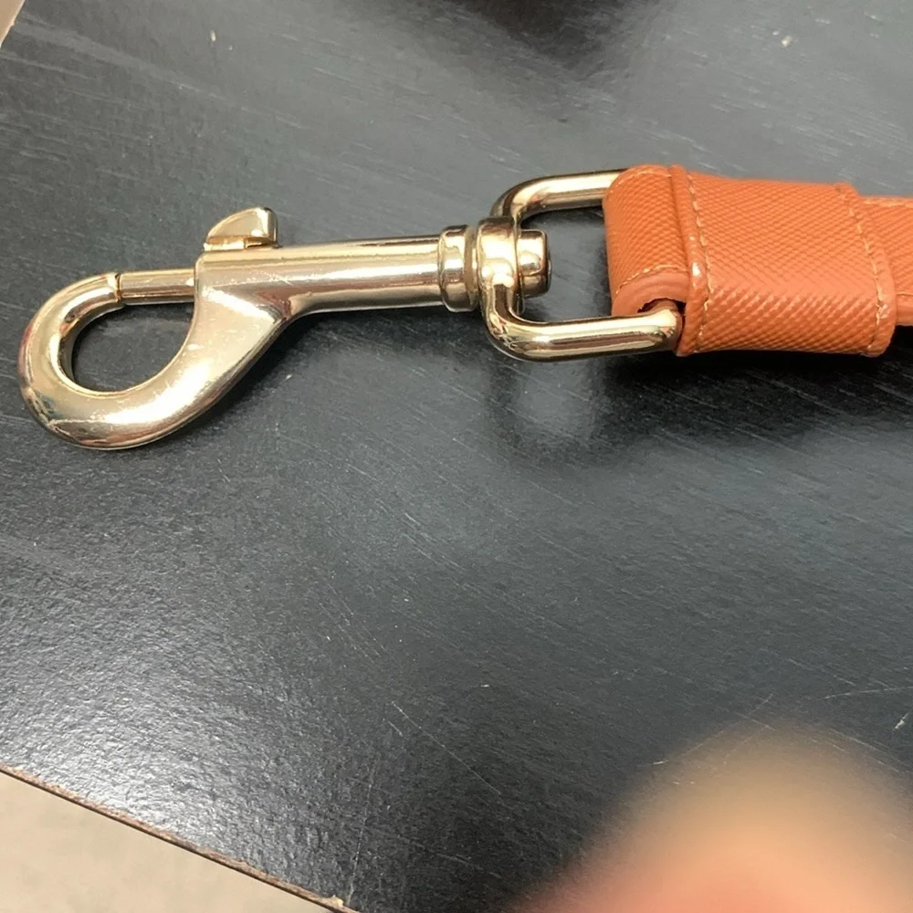 Express Tan Faux Leather 58” Dog Leash and Bag Set- NWT