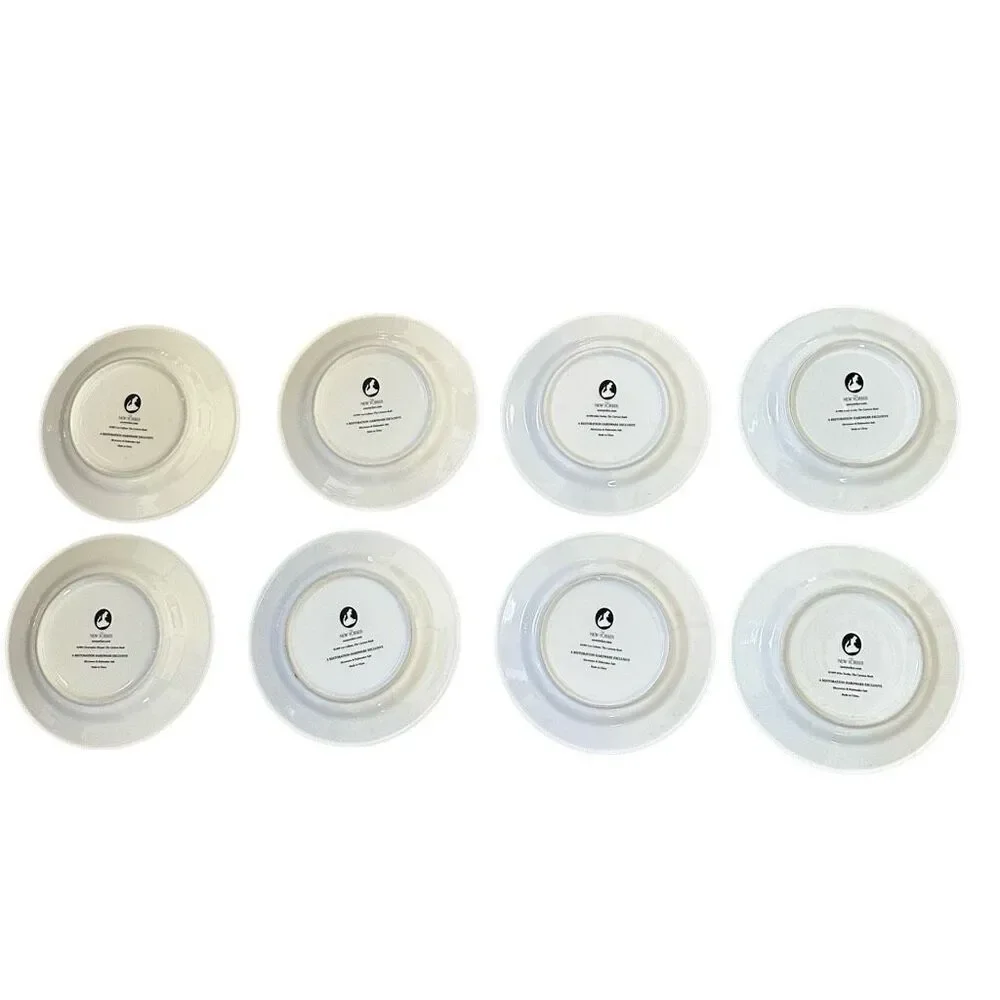 Vintage Restoration Hardware New Yorker Cartoons 8 Dessert Plates