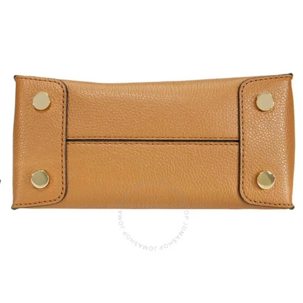 NWT Michael Kors Medium Mercer Tan Leather Belted Satchel Crossbody Purse