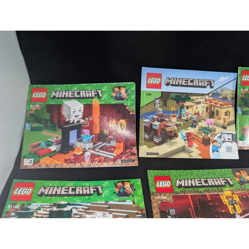 LEGO Minecraft Instruction Manual Lot 21143 21160 21142 21154 21168 21145 21139