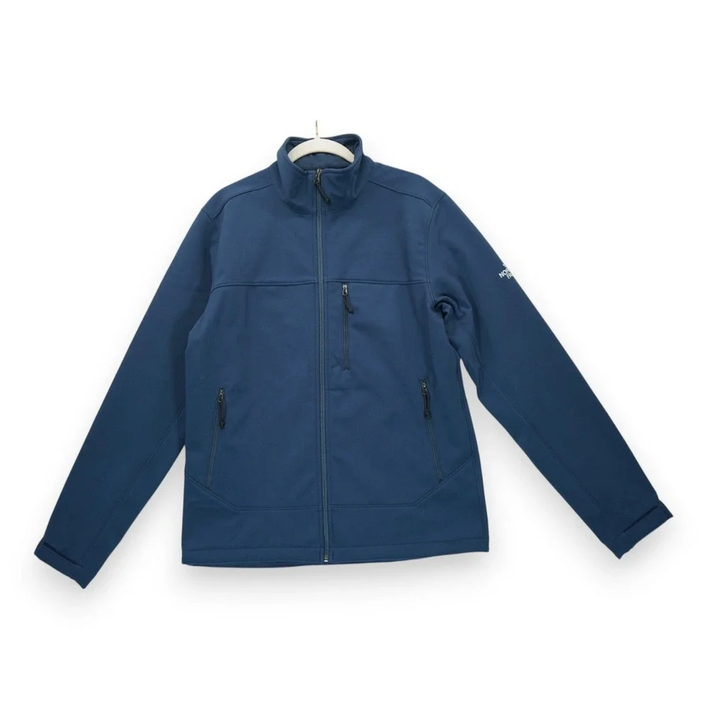 The North Face Men's Small‎ Softshell Dark Navy Blue Full Zip Long Sleeve