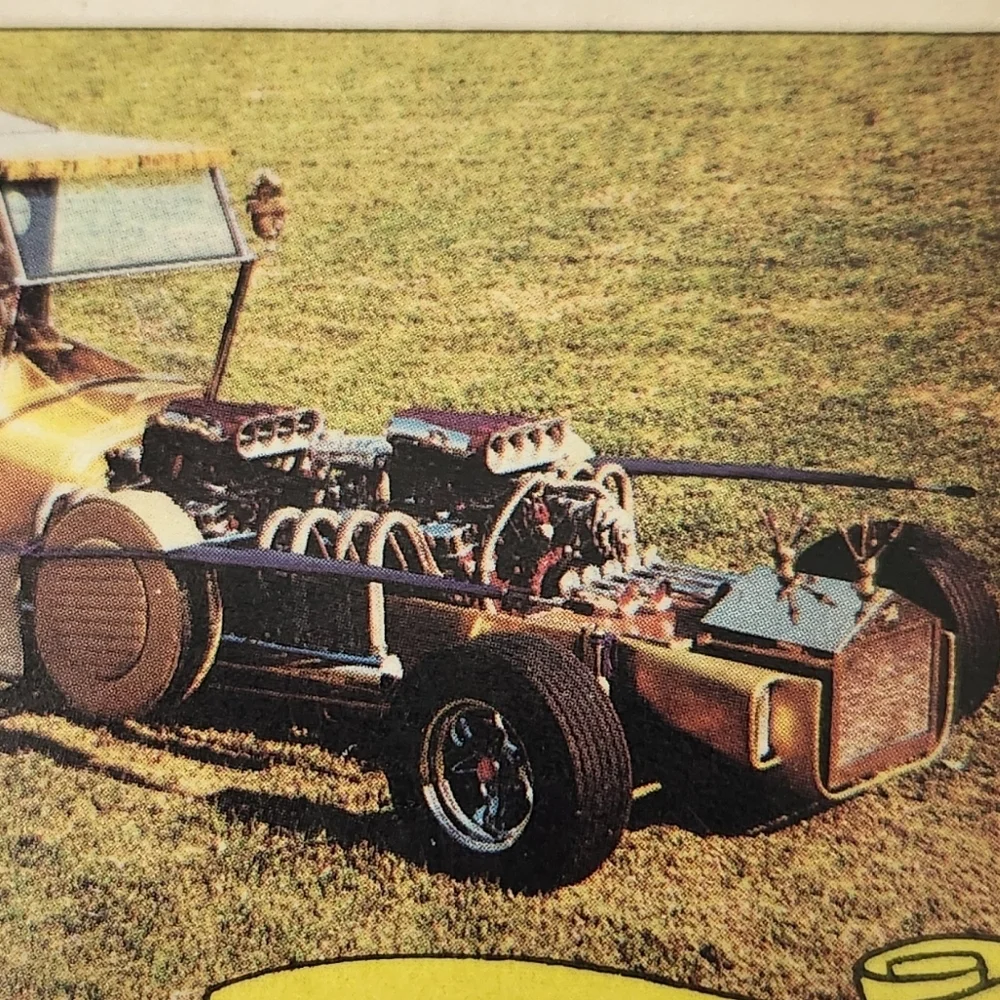 1974/1975 Fleer George Barris Kustom Cars Series 1 ZZR - Spy Rod Sticker Card Vn